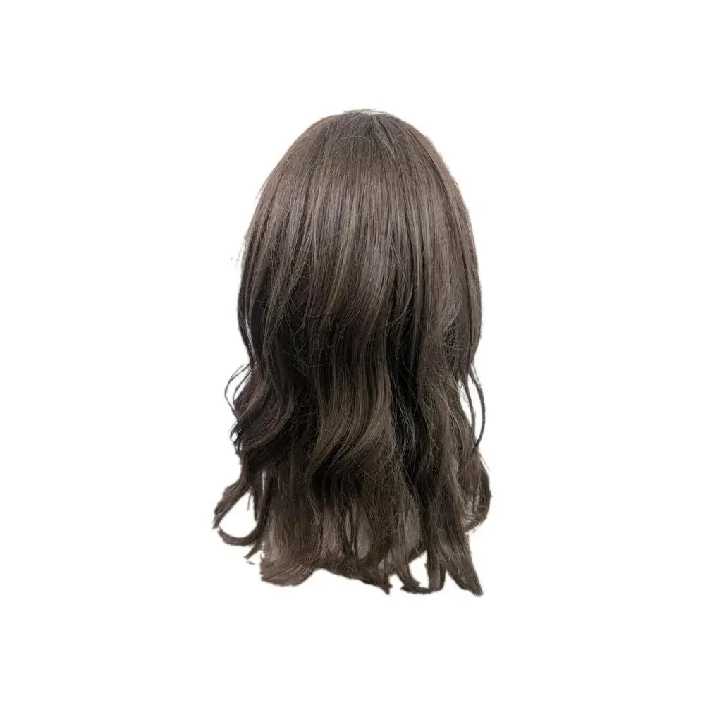 Medium Length Chocolate Brown Synthetic Wavy Layered‎ Wig